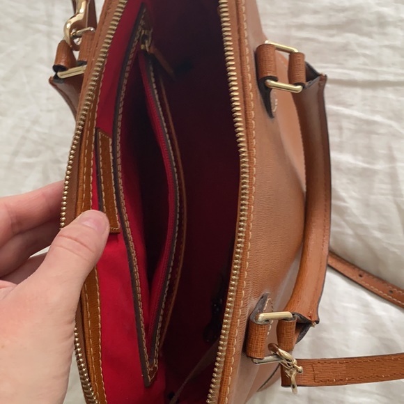 Dooney and Bourke tan leather satchel. - Picture 9 of 16
